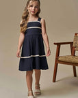 Vestido em Linho Santorine com Elastano 97092 Infanti Infantil Menina