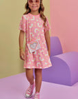 Vestido em Malha Power (acompanha Bolsa) 86636 Infanti Infantil Menina