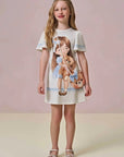Vestido em Malha Power. Acompanha Bolsa 96674 Infanti Infantil Menina