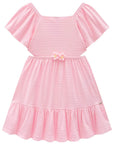 Vestido em Malha Textura 87208 Infanti Infantil Menina