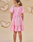 Vestido em Malha Textura 87208 Infanti Infantil Menina