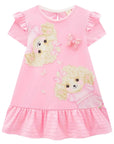 Vestido em Malha Textura 88668 Infanti Bebê Menina