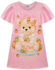Vestido em Malha Textura 88790 Infanti Infantil Menina