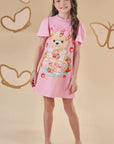Vestido em Malha Textura 88790 Infanti Infantil Menina