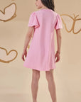 Vestido em Malha Textura 88790 Infanti Infantil Menina