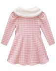 Vestido em Malha Tweed. Acompanha Gola em Pelo 89665 Infanti Infantil Menina