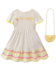 Vestido em Malha Wave (acompanha Bolsa) 88112 Infanti Infantil Menina