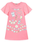 Vestido em Meia Malha. Acompanha Kit Pulseiras 93429 Infanti Infantil Menina