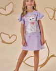 Vestido em Molecotton 88853 Infanti Infantil Menina