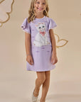 Vestido em Molecotton 88853 Infanti Infantil Menina