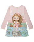 Vestido em Molecotton 89158 Infanti Infantil Menina