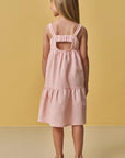 Vestido em Tecido Listrado 87946 Infanti Infantil Menina