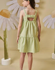 Vestido em Tecido Listrado 87946 Infanti Infantil Menina