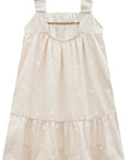 Vestido em Tecido Listrado Bordado 96668 Infanti Infantil Menina