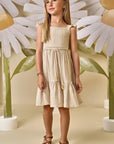 Vestido em Tecido Rayon Plissado 87947 Infanti Infantil Menina