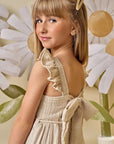 Vestido em Tecido Rayon Plissado 87947 Infanti Infantil Menina