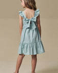 Vestido em Tricoline com Elastano e Tricoline Bordado 97010 Infanti Infantil Menina