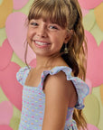 Vestido em Tricoline Neon Dots 86630 Infanti Infantil Menina