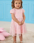 Vestido em Tule Bordado Garden 83638 Infanti Bebê Menina
