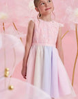Vestido em Tule Bordado Garden 83696 Infanti Infantil Menina