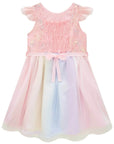 Vestido em Tule Bordado Garden 83696 Infanti Infantil Menina