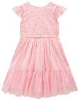 Vestido em Tule Flocking Coração 93443 Infanti Infantil Menina