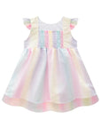 Vestido em Tule Foil Degradê 87092 Infanti Bebê Menina