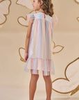 Vestido em Tule Foil Degradê 87219 Infanti Infantil Menina