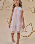 Vestido em Tule Foil Degradê 87219 Infanti Infantil Menina