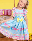 Vestido Junino Candy Color em Malha Power e Nylon 97814 Kukiê Infantil Menina