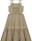 Vestido Midi em Viscose Lírio 88168 Infanti Infantil Menina