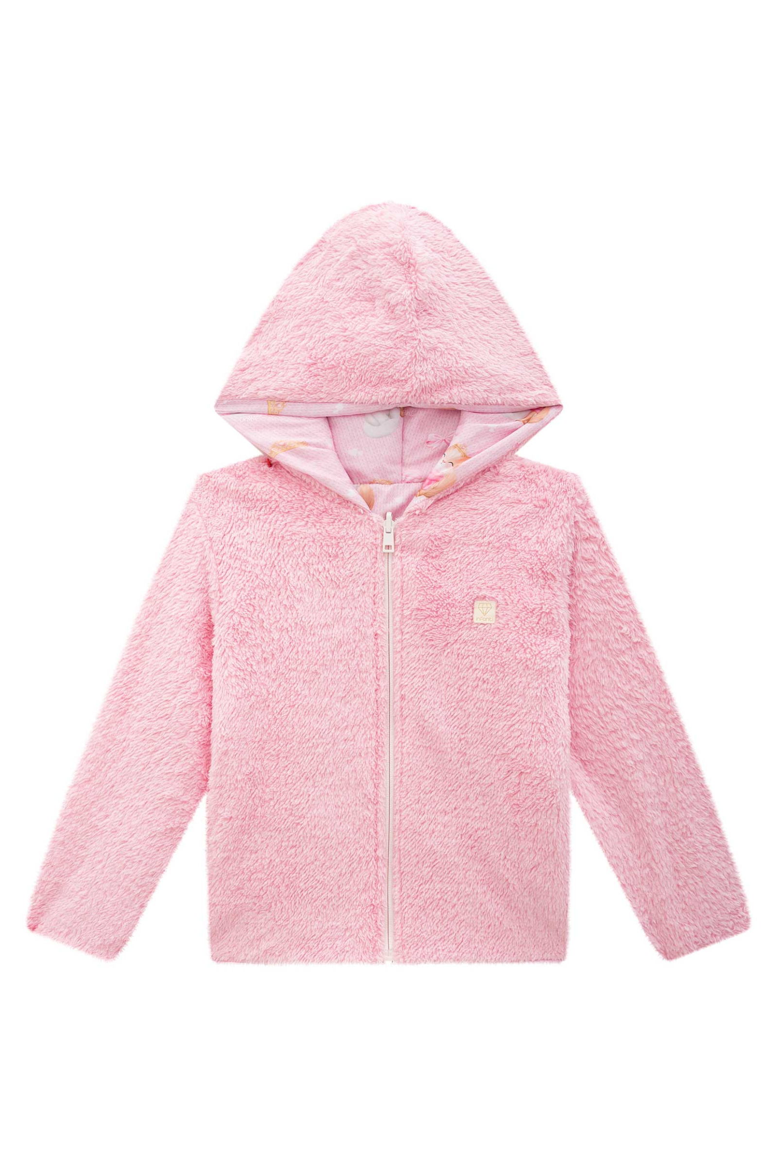 Jaqueta Reversível em Nylon e Pelo Carneirinho 89763 Infanti Infantil Menina