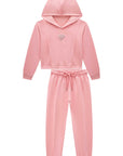 Conjunto de Blusão Boxy e Calça Jogger em Malha Tecnonew 92367 Infanti Infantil Menina