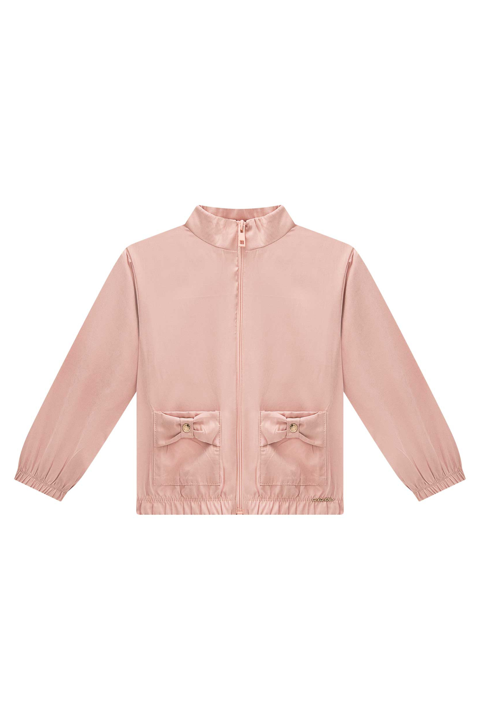 Jaqueta Corta Vento em Nylon Toque de Pêssego 91890 Infanti Infantil Menina