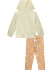 Conjunto de Blusão em Pelo Teddy e Calça Legging em Termoskin Peluciado 92472 Infanti Infantil Menina