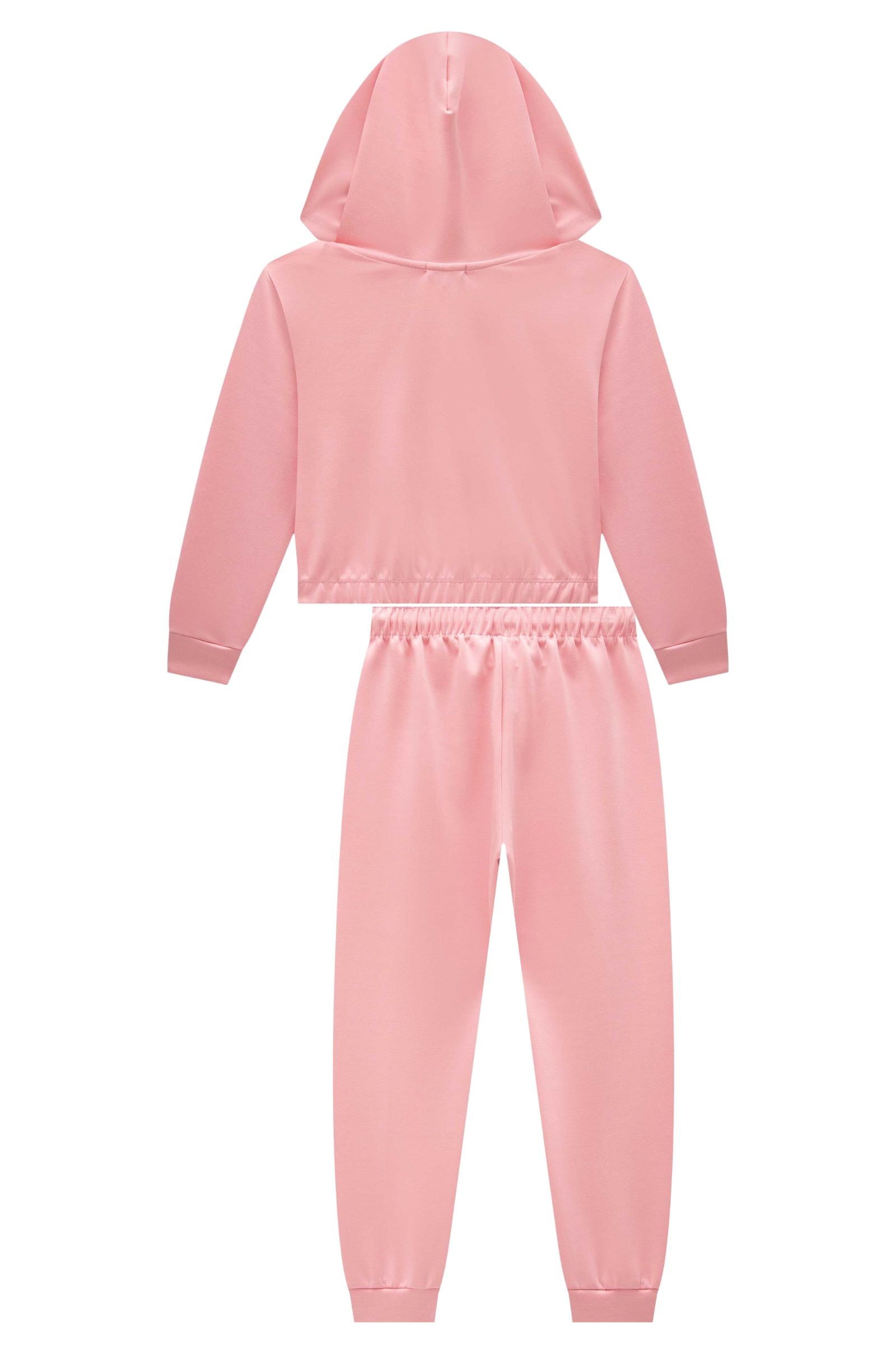 Conjunto de Blusão Boxy e Calça Jogger em Malha Tecnonew 92367 Infanti Infantil Menina
