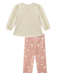 Conjunto de Bata em Meia Malha com Calça Legging em Fly Tech 90700 Infanti Bebê Menina