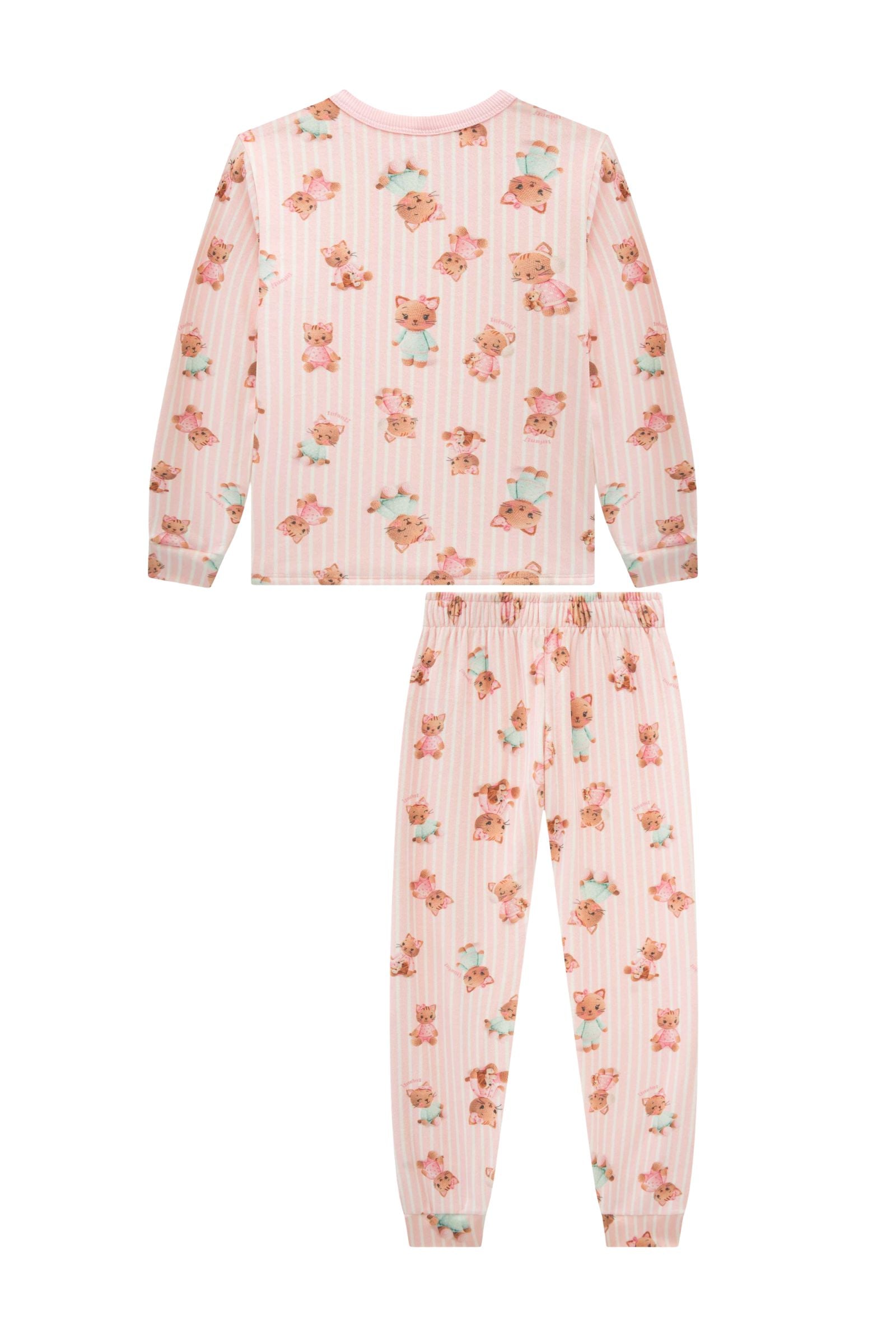 Conjunto de Pijama de Blusão e Calça em Fleece Luxo 89626 Infanti Infantil Menina