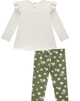 Conjunto de Bata em Malha Comfy Linho com Calça Legging em Molecotton 89650 Infanti Bebê Menina