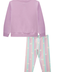 Conjunto de Blusão em Moletom sem Pelúcia e Calça Legging em Fly Tech 90950 Infanti Bebê Menina