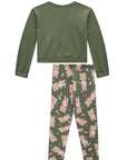 Conjunto de Blusão Boxy em Moletom Diferenciado com Pelúcia com Calça Legging em Termoskin 90492 Infanti Infantil Menina