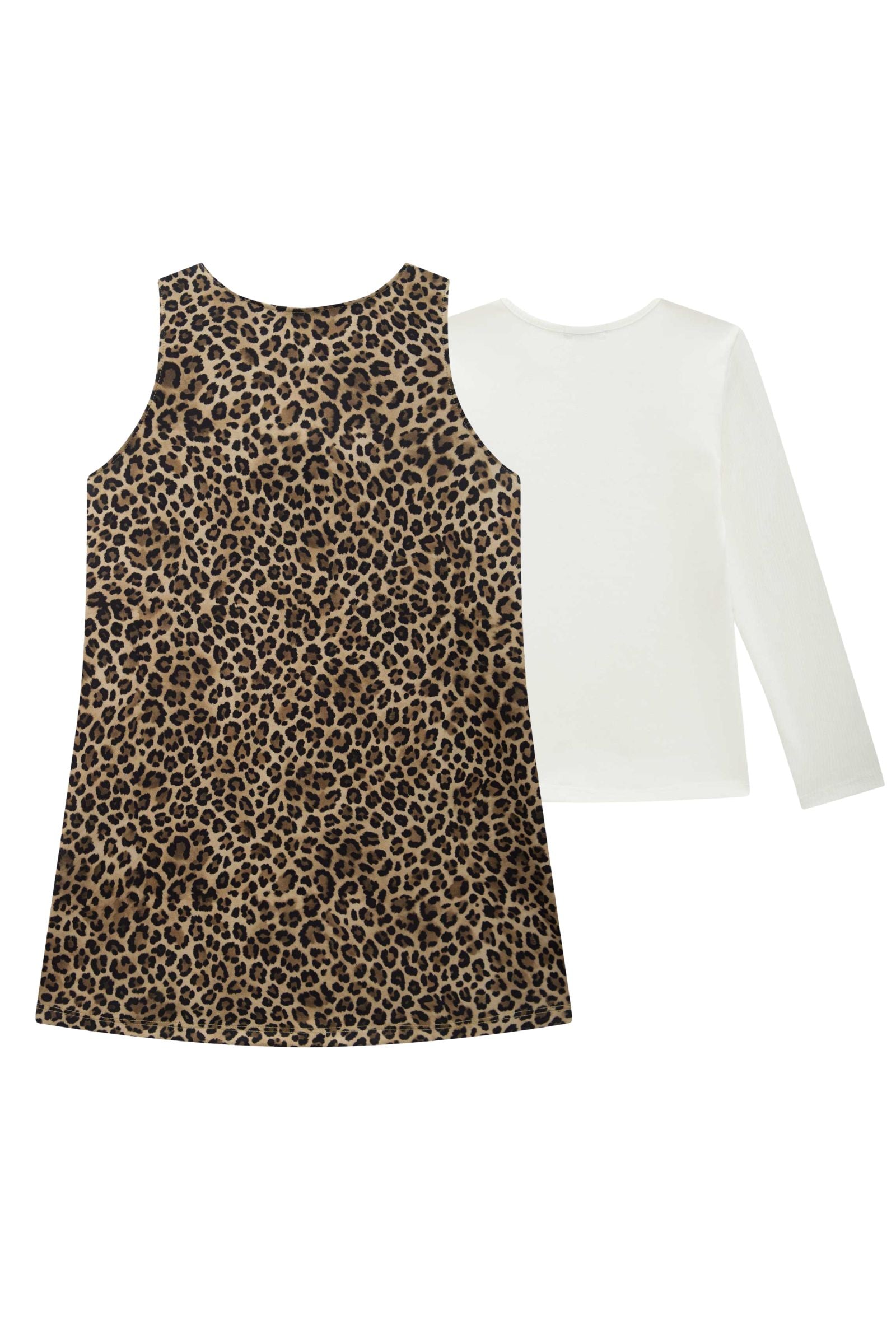 Conjunto de Blusa em Canelado Liz e Salopete em Fly Tech 89761 Infanti Infantil Menina