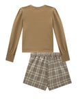 Conjunto de Blusa em Canelado Liz e Short Saia em Alfaiataria 90351 Infanti Infantil Menina