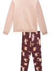 Conjunto de Blusão em Moletom com Pelúcia e Calça Legging em Termoskin Peluciado 89624 Infanti Infantil Menina