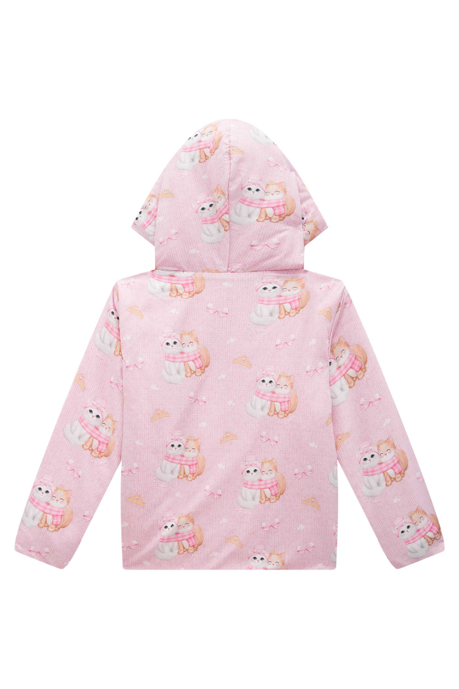 Jaqueta Reversível em Nylon e Pelo Carneirinho 89763 Infanti Infantil Menina