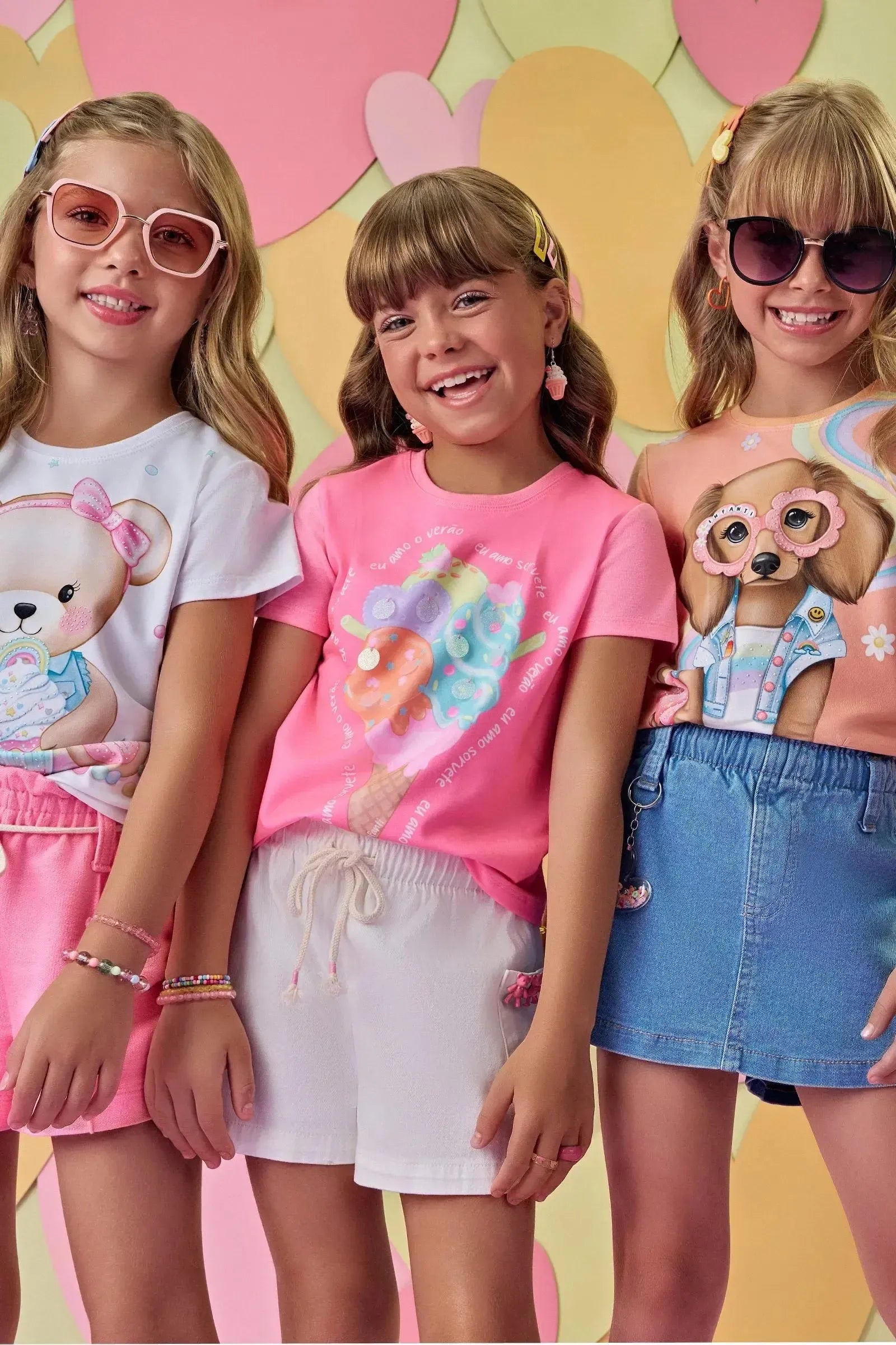 Óculos de Sol com Proteção UV (acompanha Caixinha e Estojo) 88504 Infanti Infantil Menina