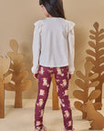 Conjunto de Bata em Malha Comfy Linho com Calça Legging em Malha Power 89432 Infanti Infantil Menina