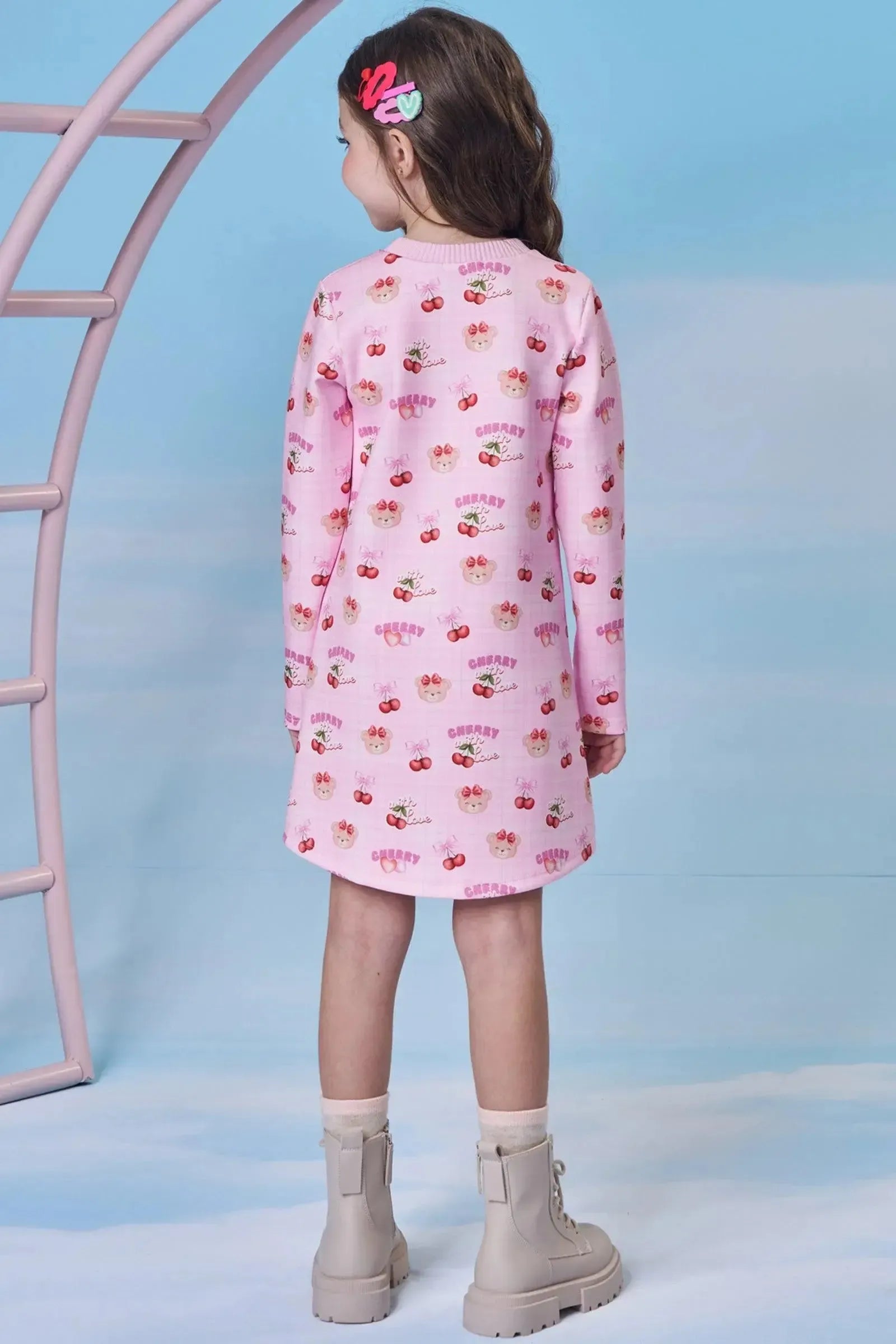 Vestido em Fly Tech 89567 Kukiê Infantil Menina