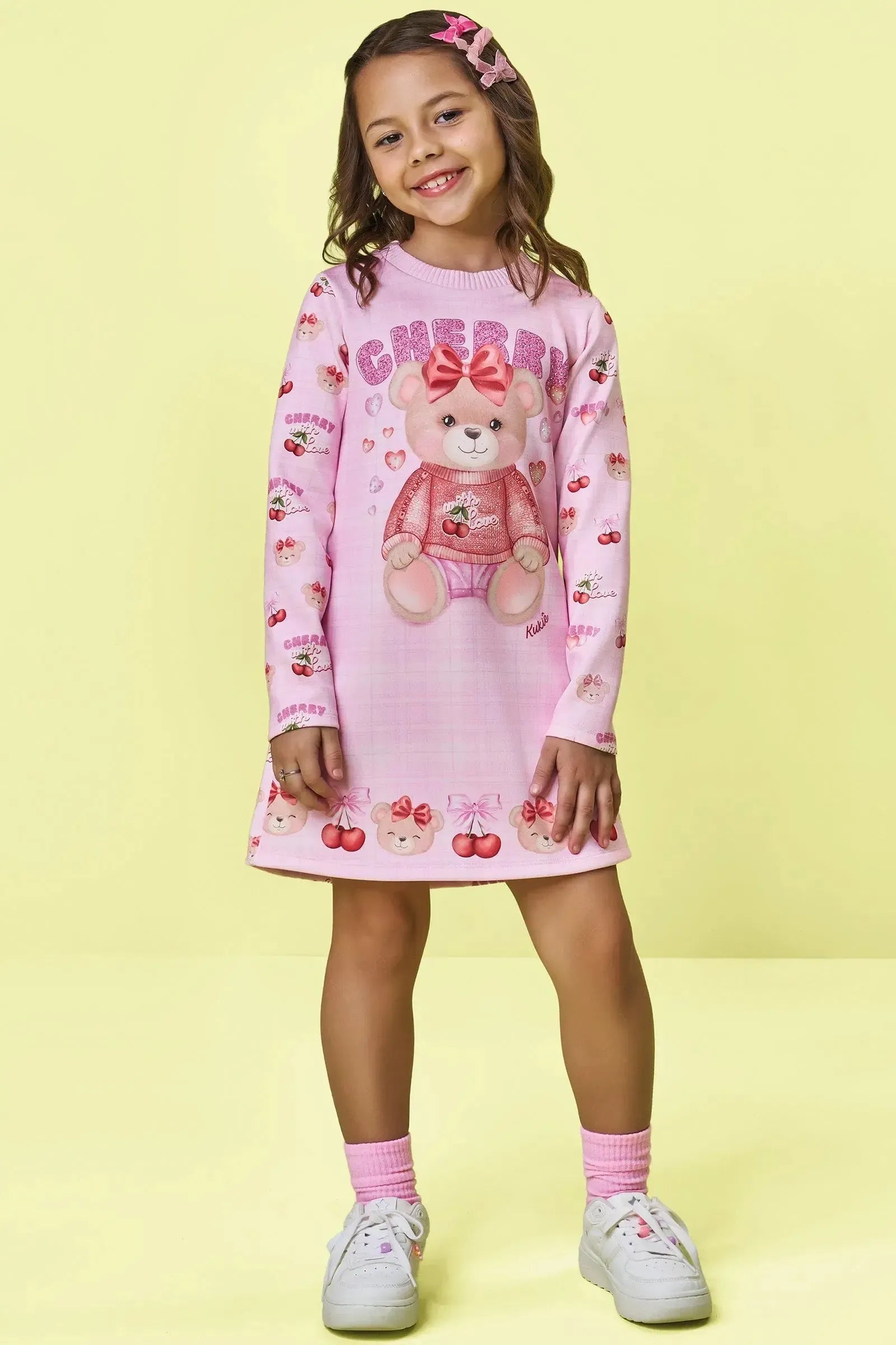 Vestido em Fly Tech 89567 Kukiê Infantil Menina