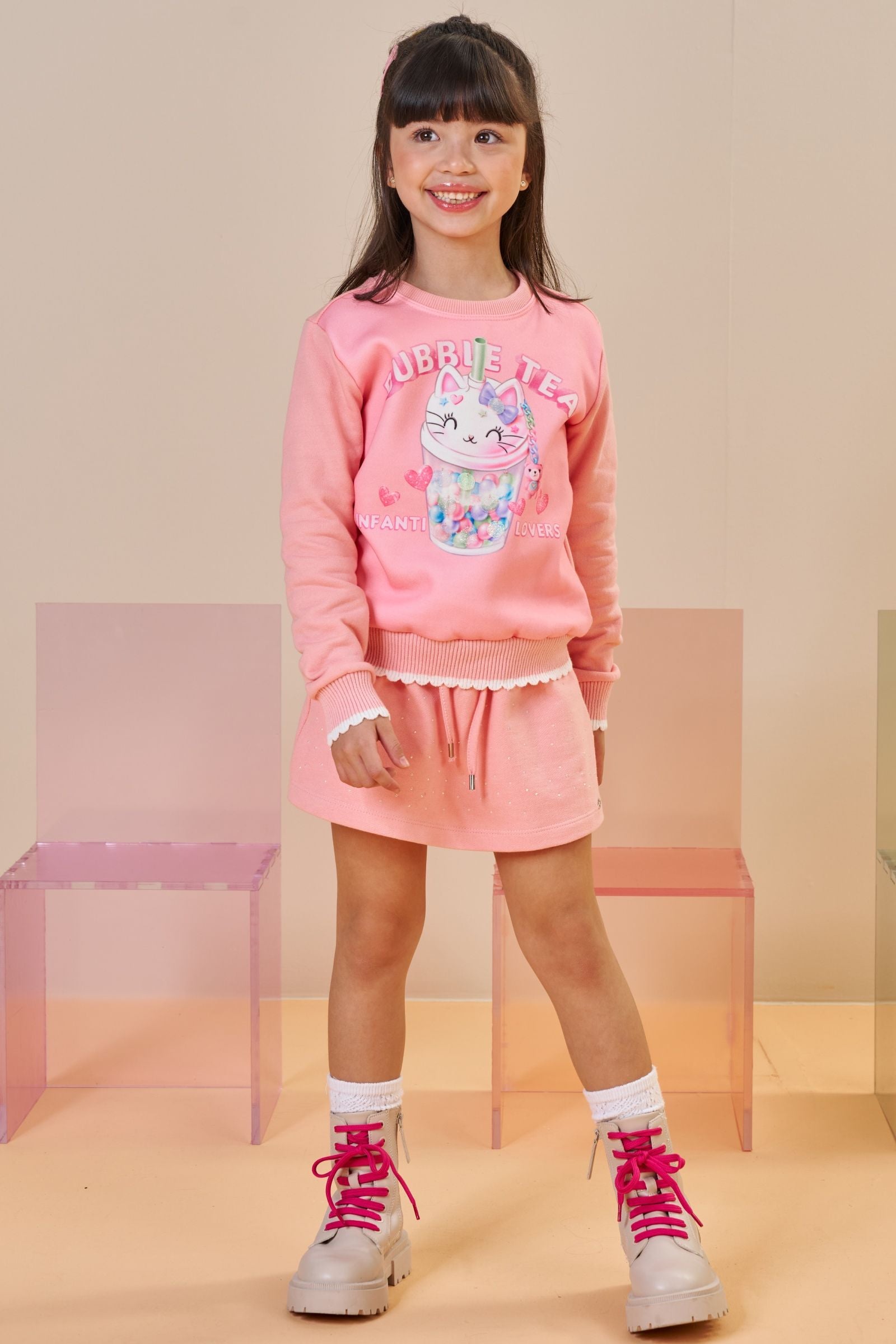 Blusão em Moletom com Pelúcia 90804 Infanti Infantil Menina